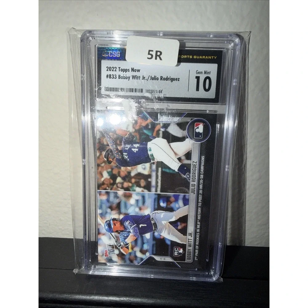 2022 Topps Now #833 Bobby Witt Jr., Julio Rodriguez RC - CSG 10